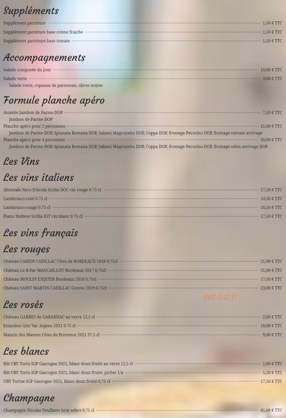 Palazzo Pizza — carte page 2