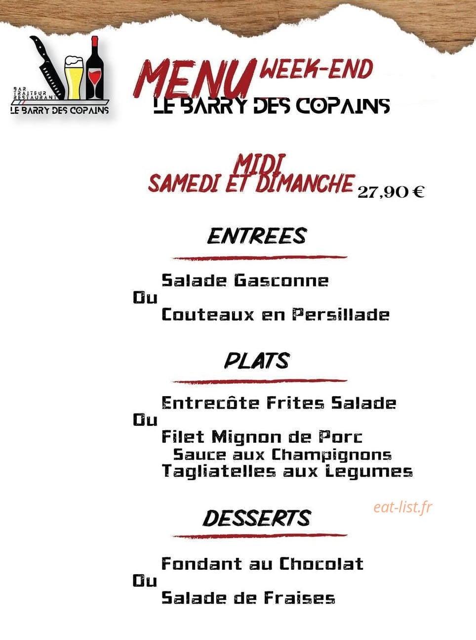 Le Barry des Copains — carte page 1