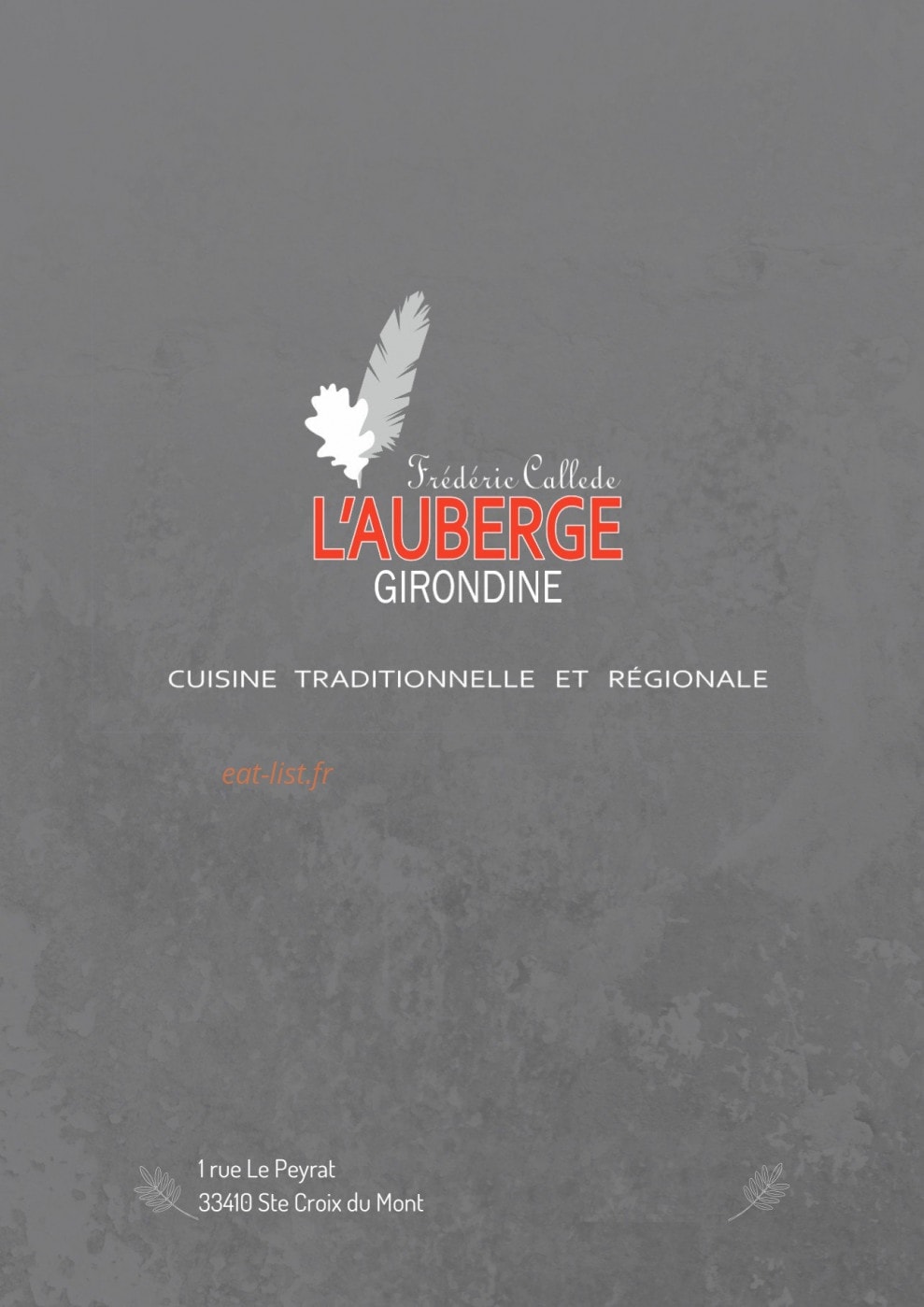 Auberge Girondine — carte page 8