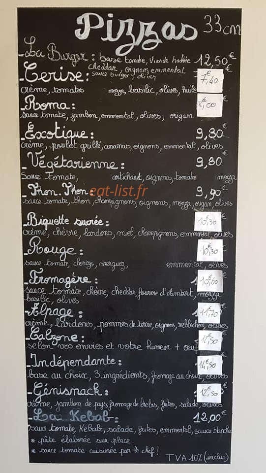 Genisnack — carte page 1