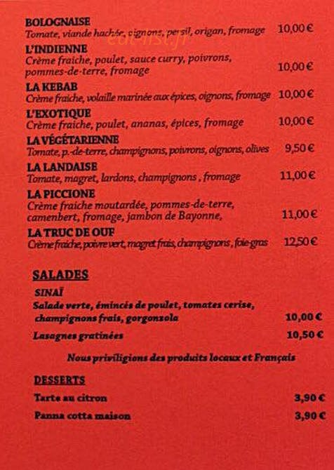 Pizza Paradiso — carte page 2