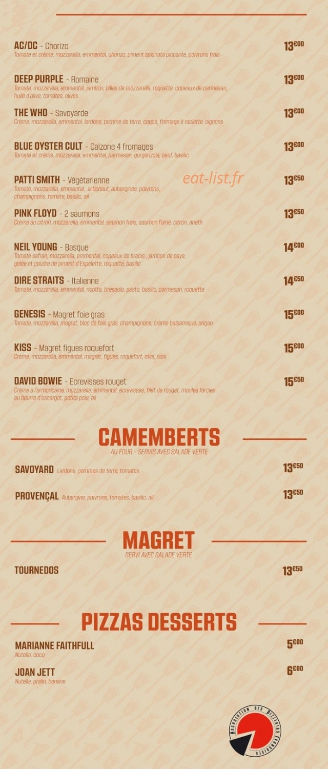 La Cabane Pizza — carte page 2