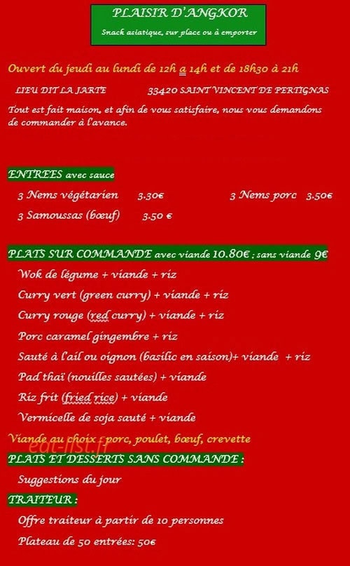 Plaisir d'Angkor — carte page 1