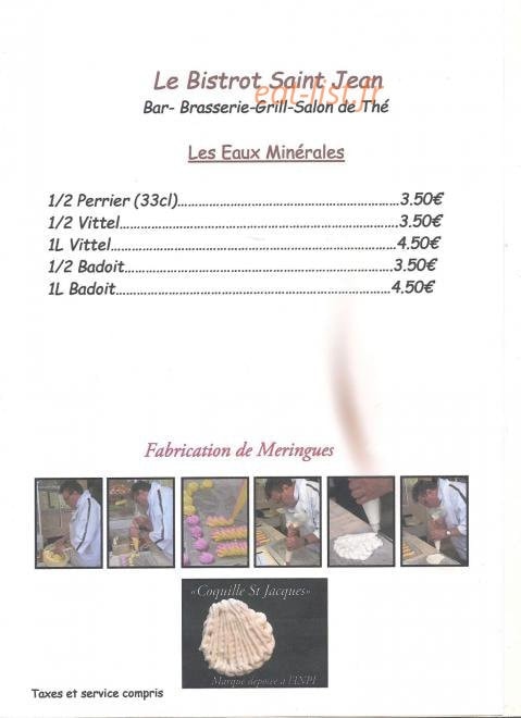 Bistrot Saint Jean — carte page 8