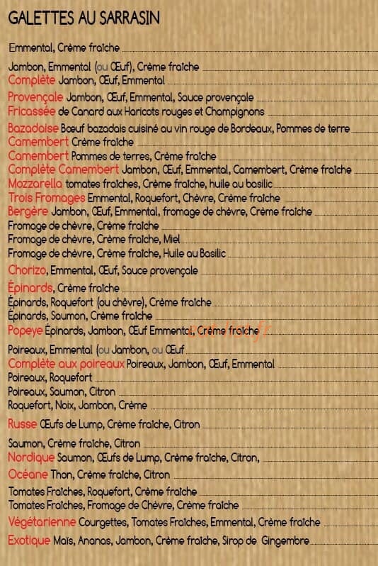 Café d'Oc — carte page 2