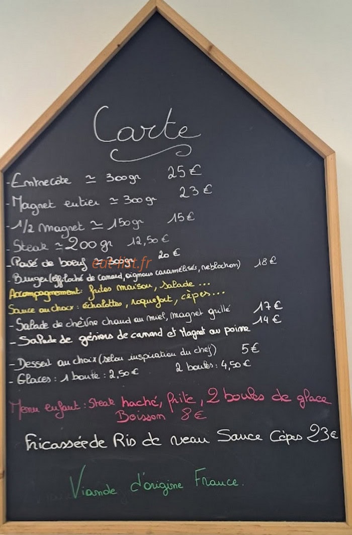 Chez David — carte page 1
