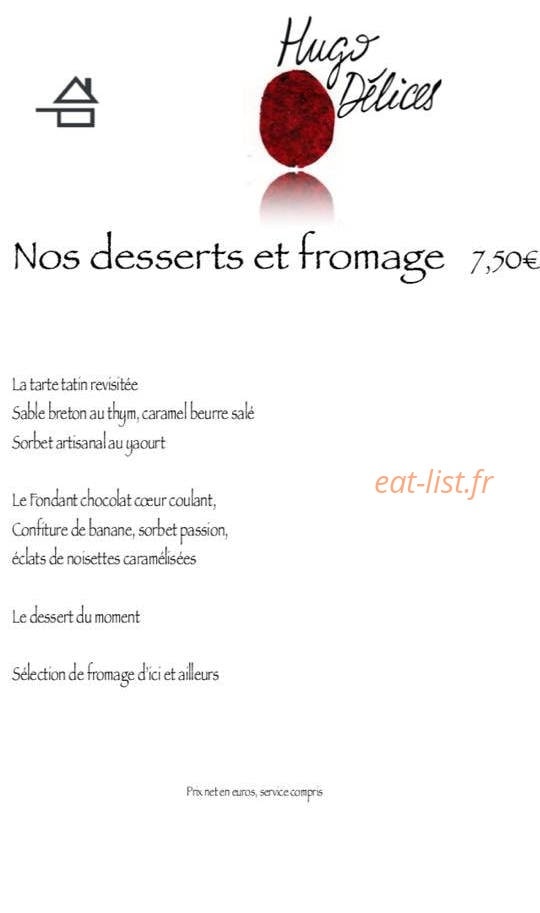 Hugo Délices — carte page 3