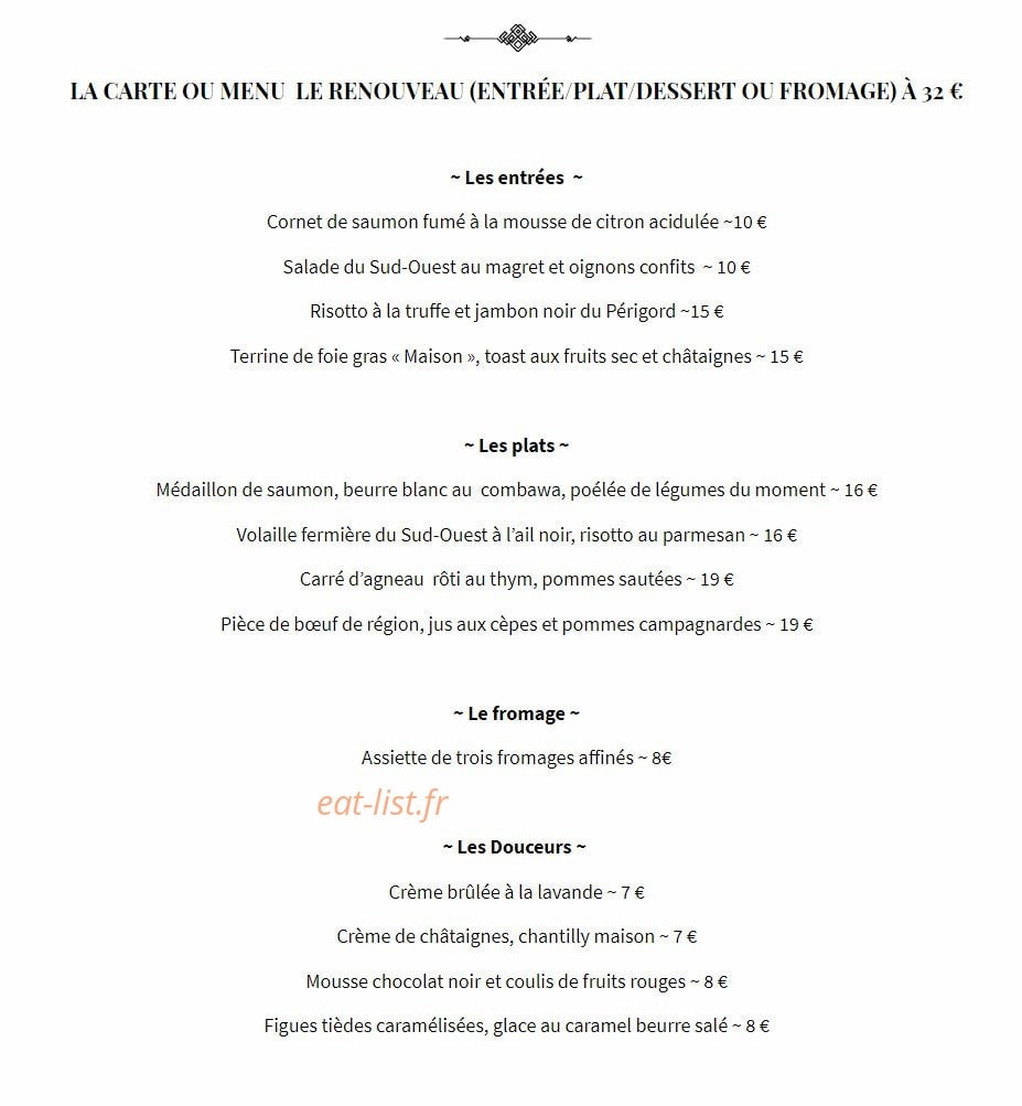 La Table de Fompeyre — carte page 2
