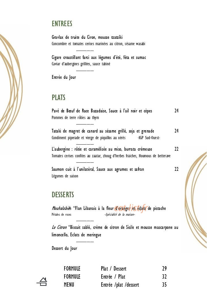Le gastronome — carte page 1