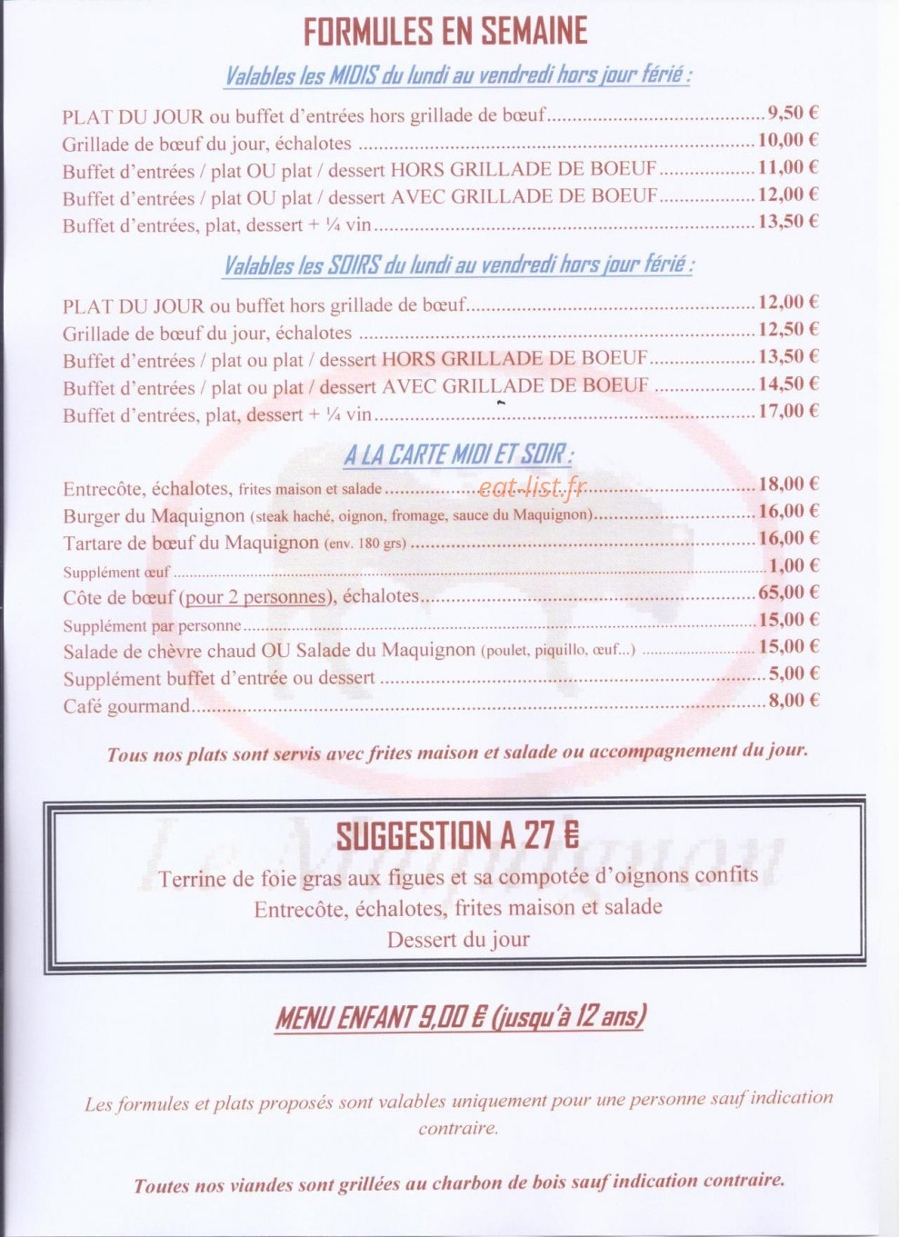 Le Maquignon — carte page 1