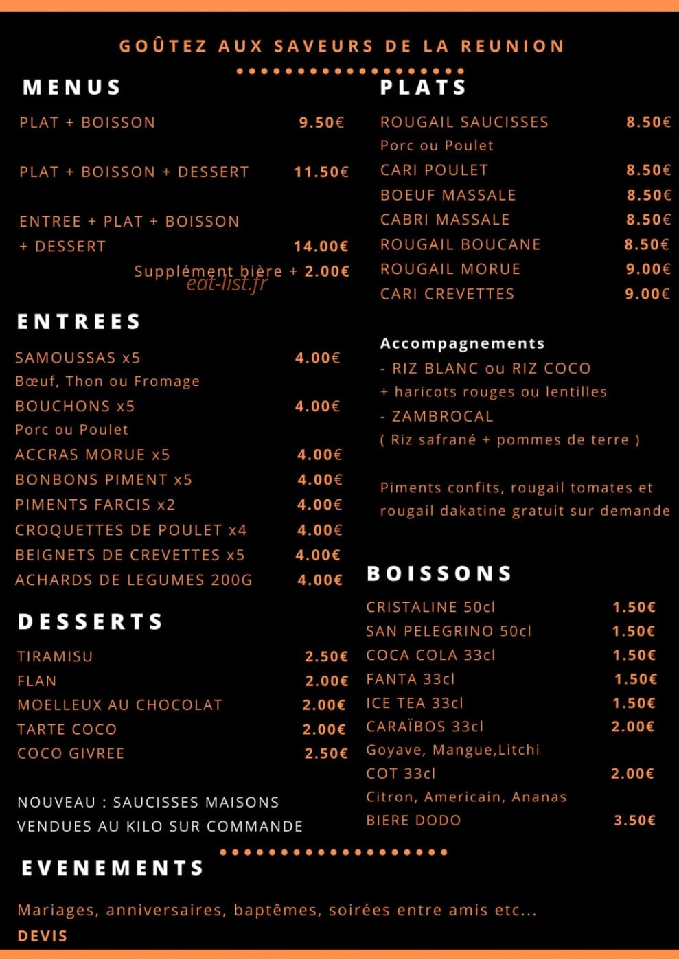 Saveur Réunion — carte page 4