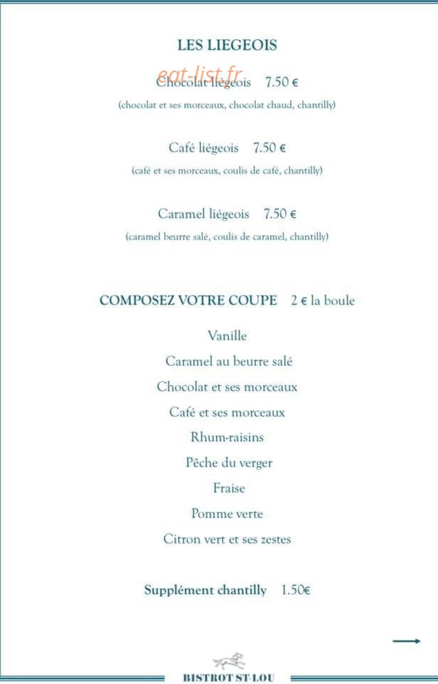 Bistrot St-Lou — carte page 2