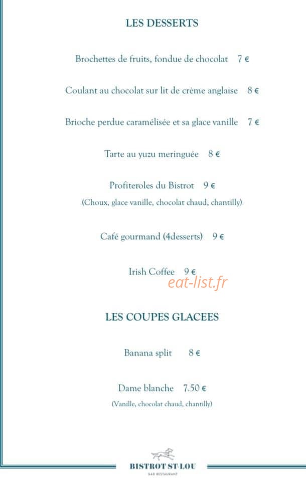 Bistrot St-Lou — carte page 3