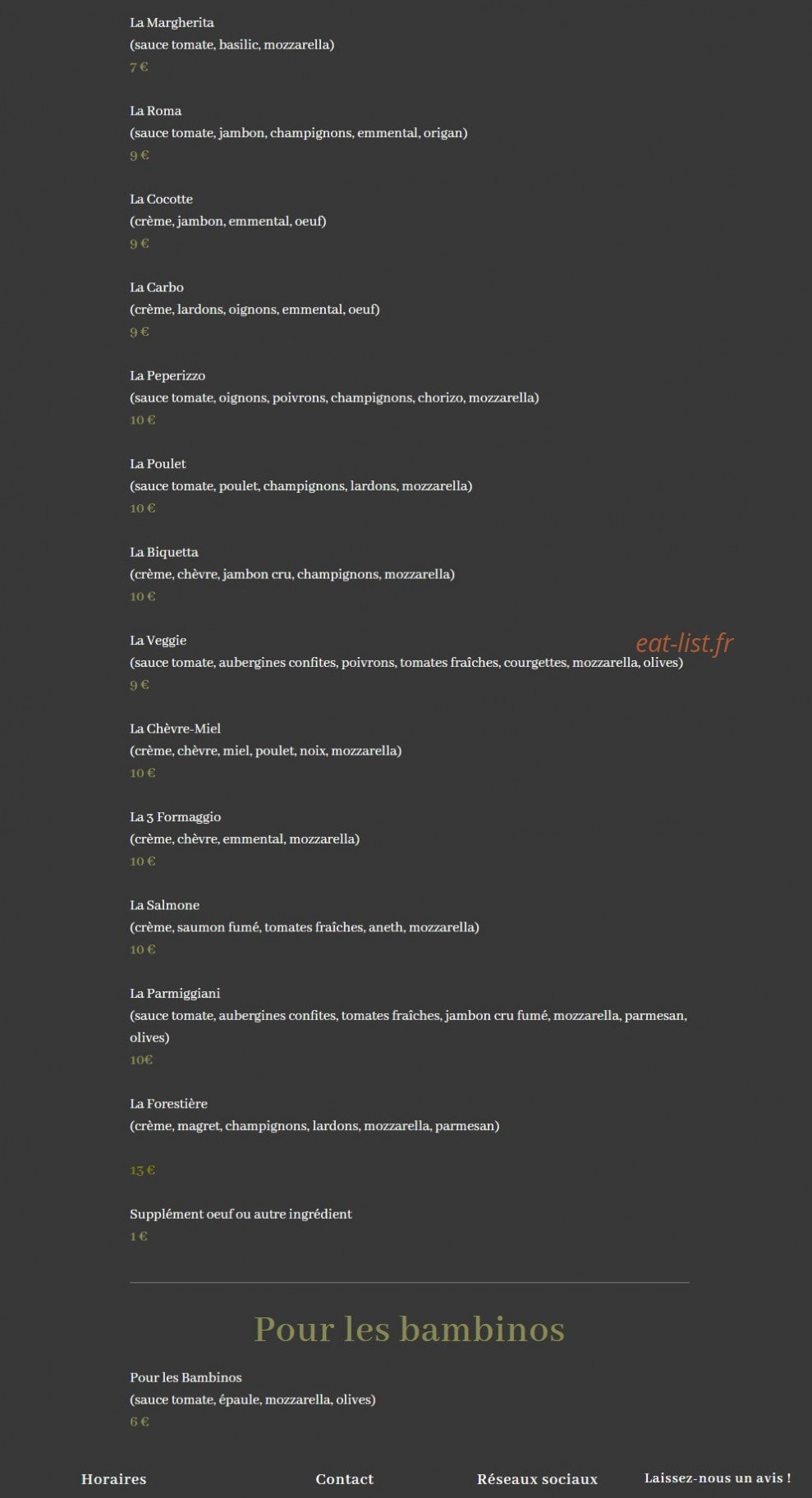 Le Pesto — carte page 3