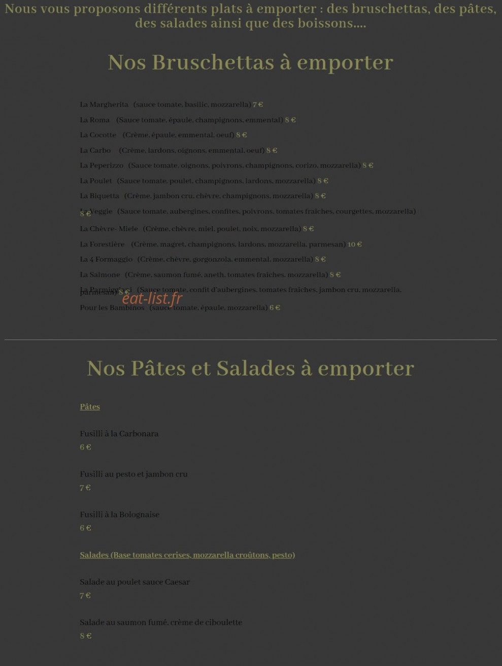 Le Pesto — carte page 6