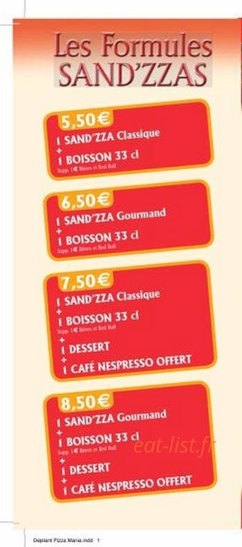 Pizza'Mania — carte page 6