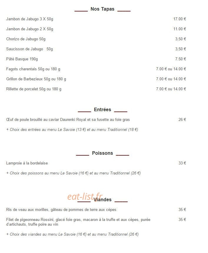 Le Savoie — carte page 1