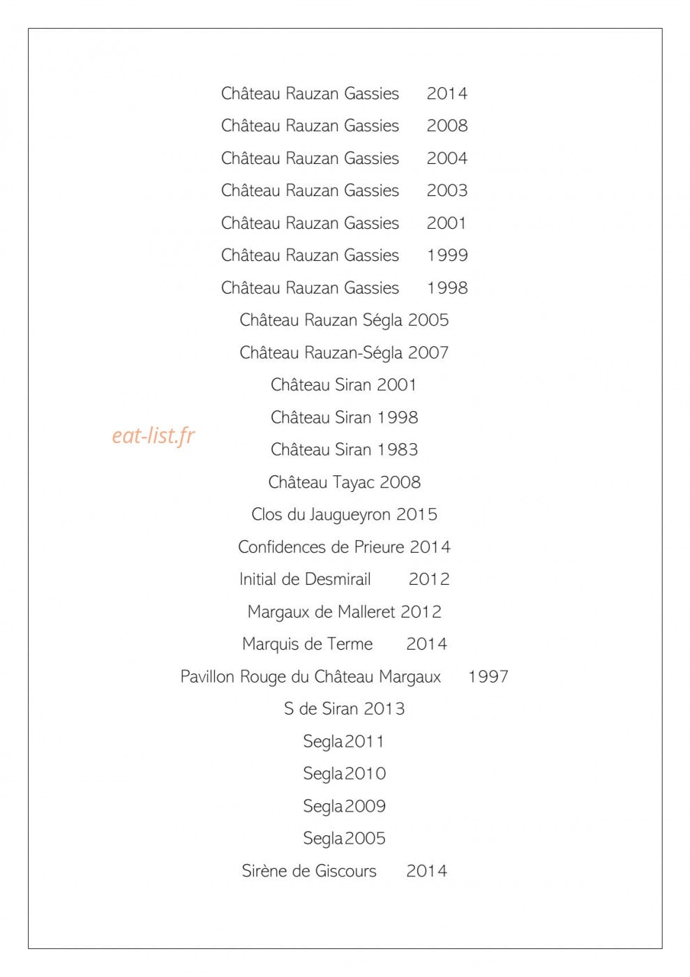 Le wine Bar — carte page 8