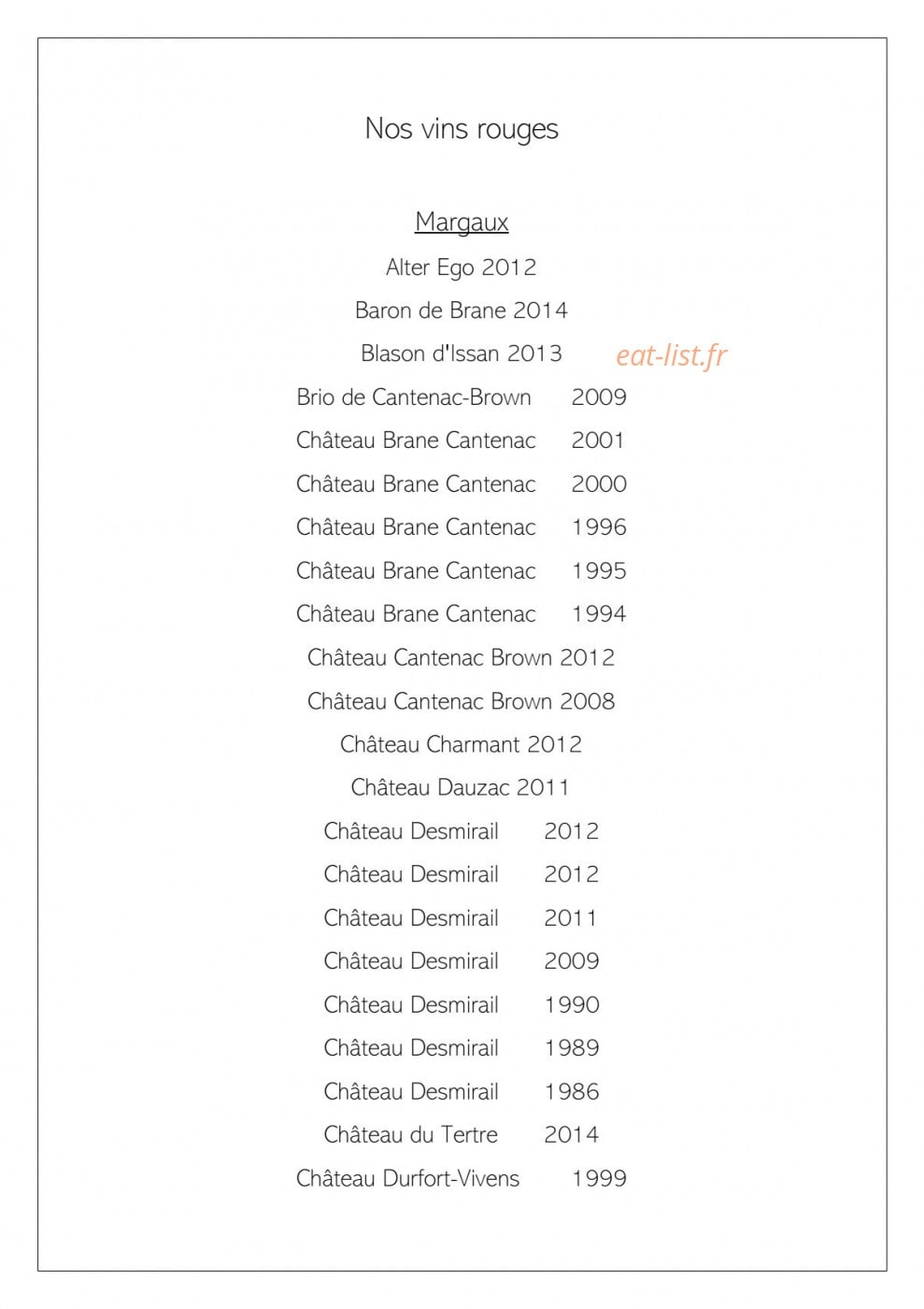 Le wine Bar — carte page 4