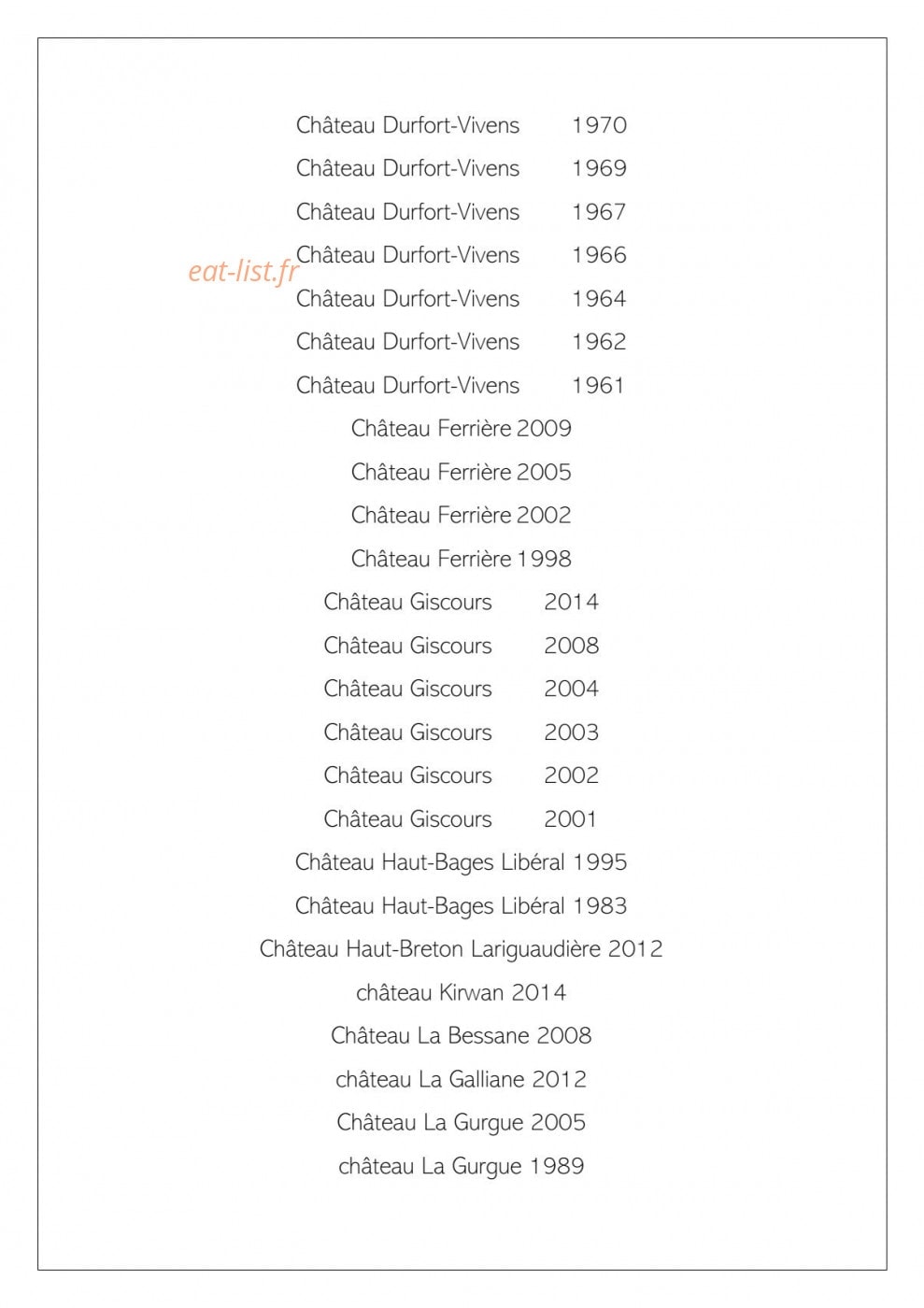 Le wine Bar — carte page 6