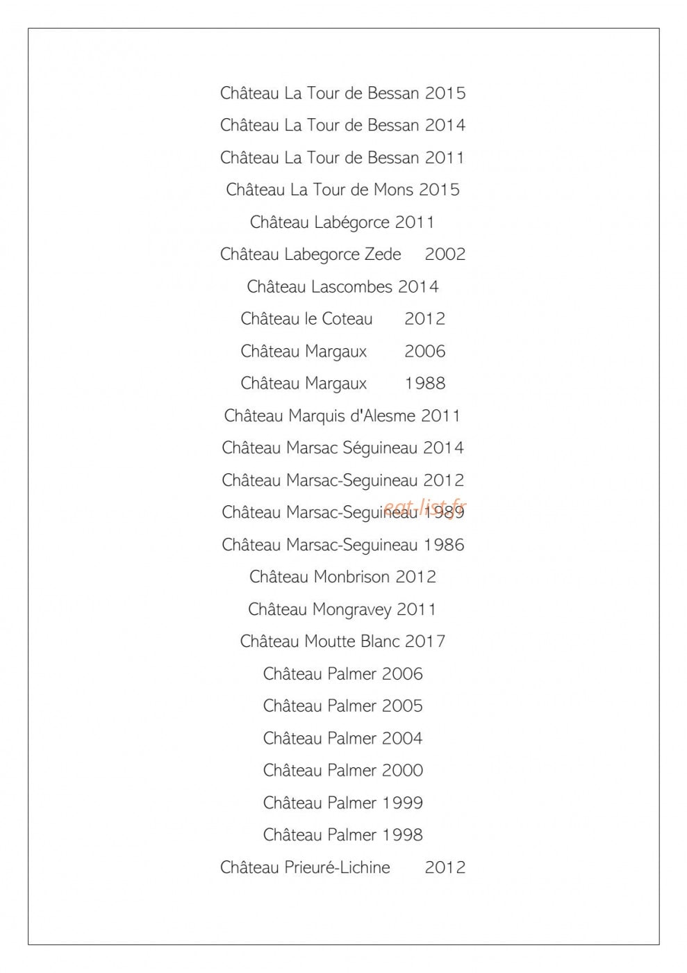 Le wine Bar — carte page 7