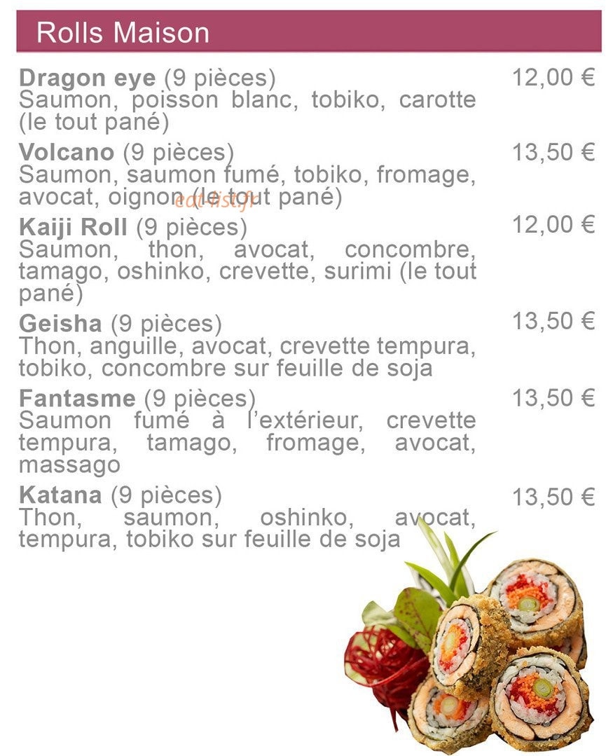 Kaiji  sushi — carte page 4