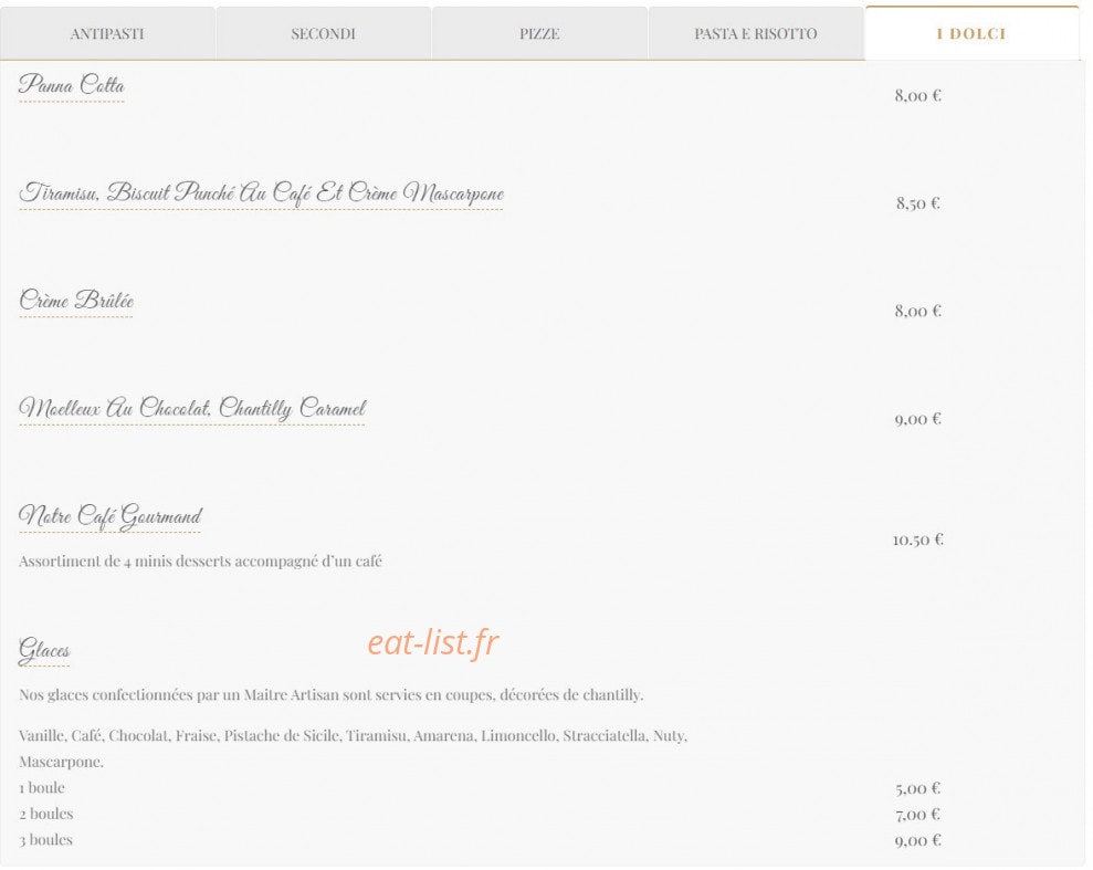 L’Osteria — carte page 5