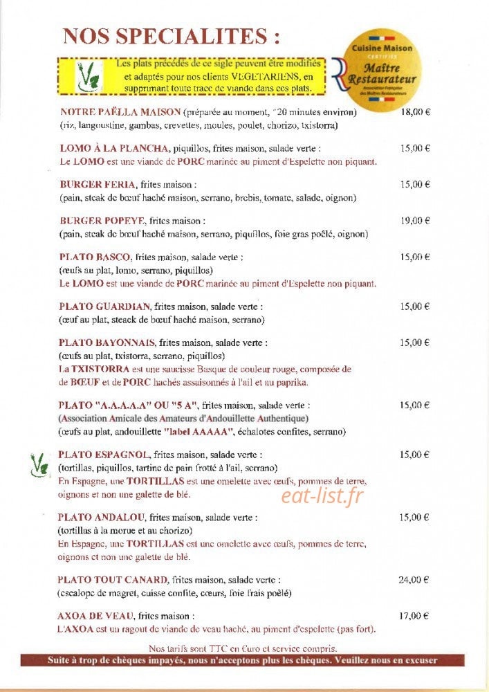 La Feria — carte page 3