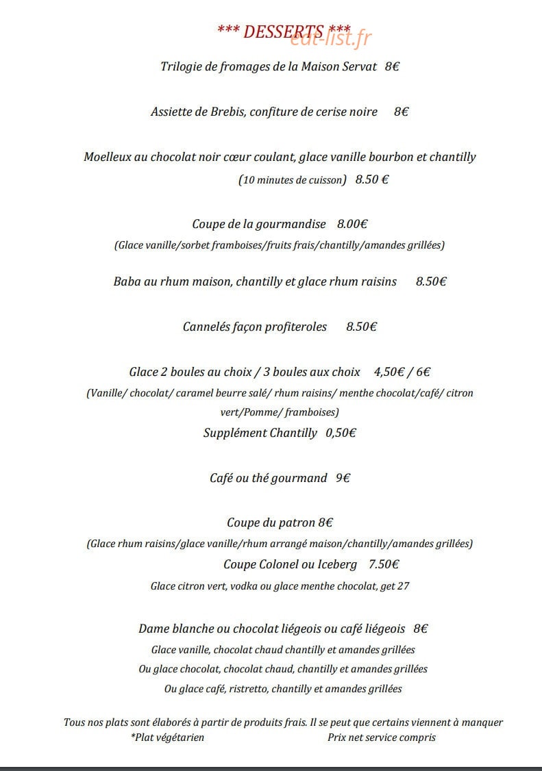 La Gourmandise — carte page 2