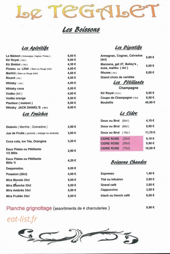 Le Tegalet — carte page 4