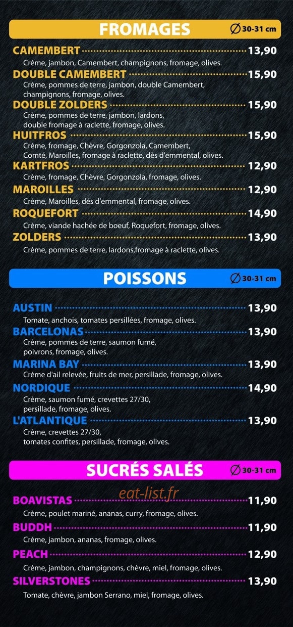 Kart Pizza à Le Teich menu et photos