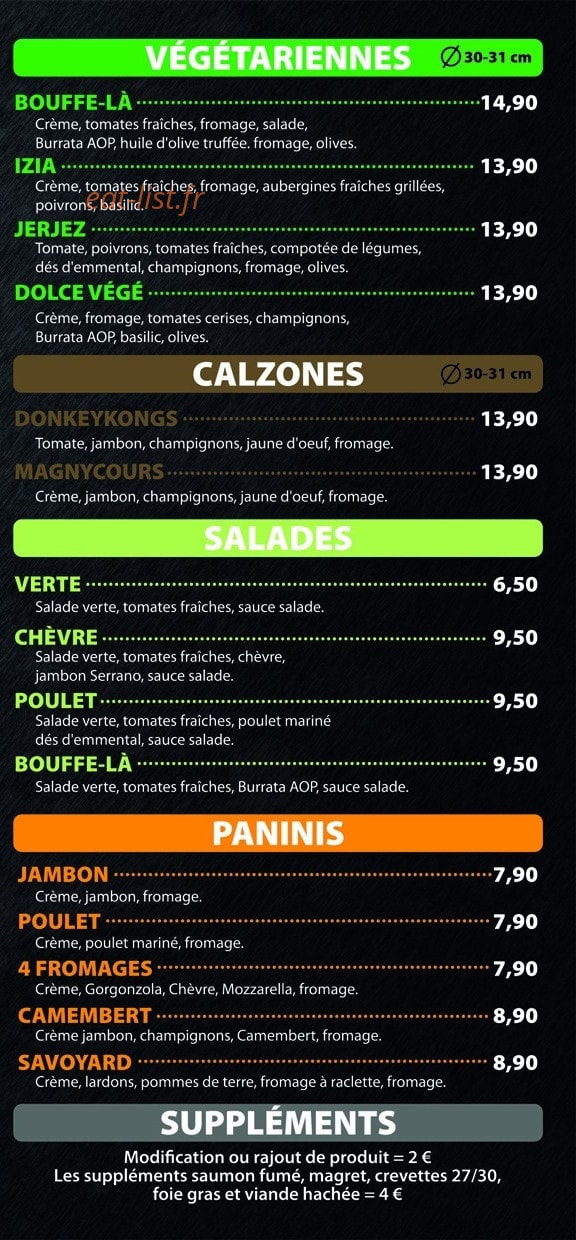 Kart Pizza à Le Teich menu et photos
