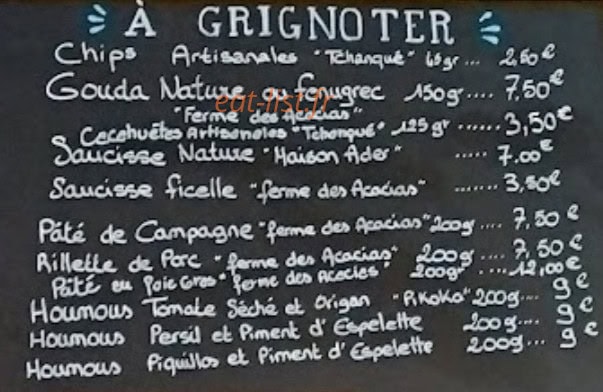 La Ptite Pinte — carte page 1