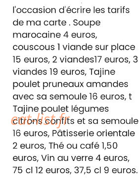 La Table de Namia — carte page 1