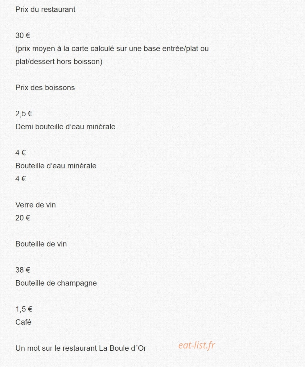 La Boule d'Or — carte page 2