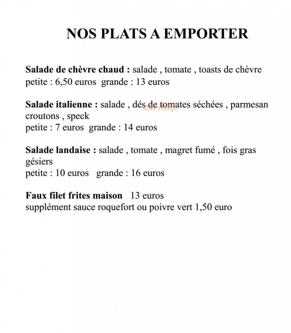 Au Doux Passage — carte page 2