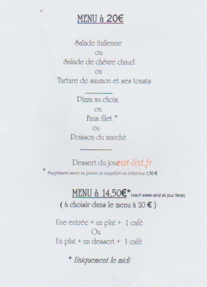 Au Doux Passage — carte page 3