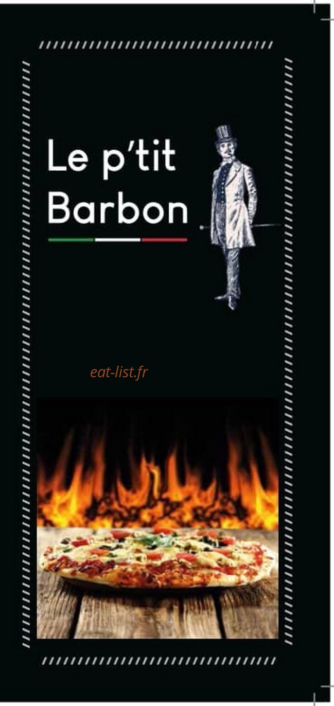 Au p'tit barbon — carte page 1