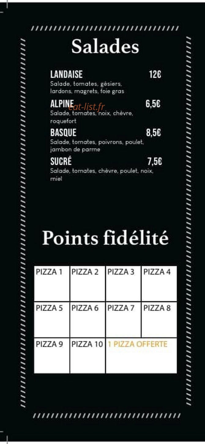 Au p'tit barbon — carte page 5