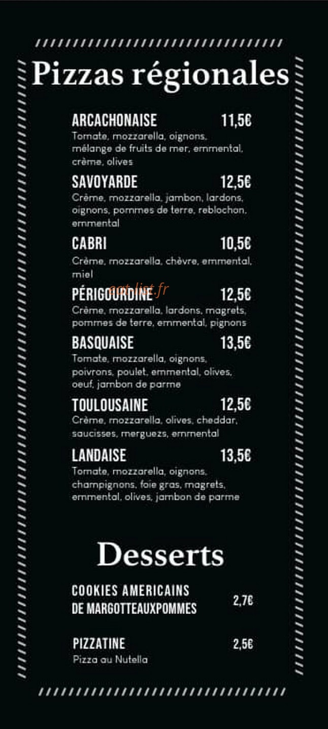Au p'tit barbon — carte page 3