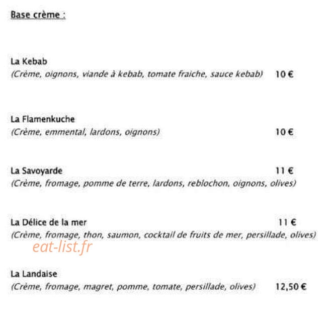 A table — carte page 2