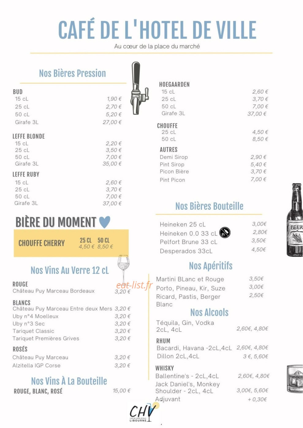 Café de l'Hotel de Ville — carte page 2