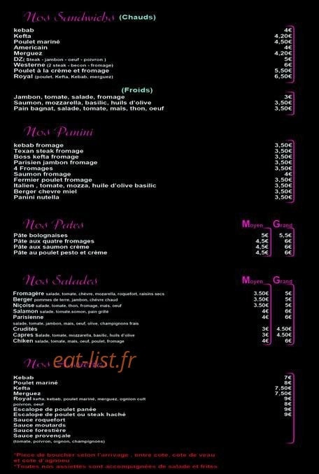 Chez panini — carte page 2