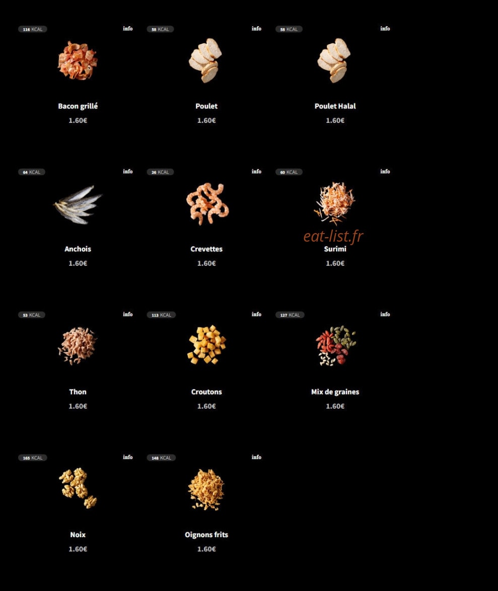 Eat Salad — carte page 5
