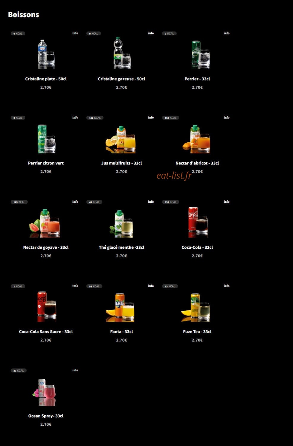 Eat Salad — carte page 8