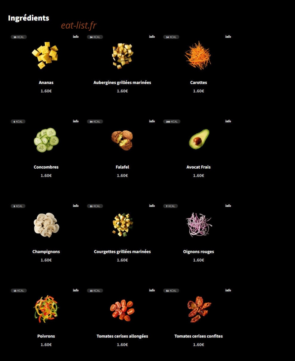 Eat Salad — carte page 3