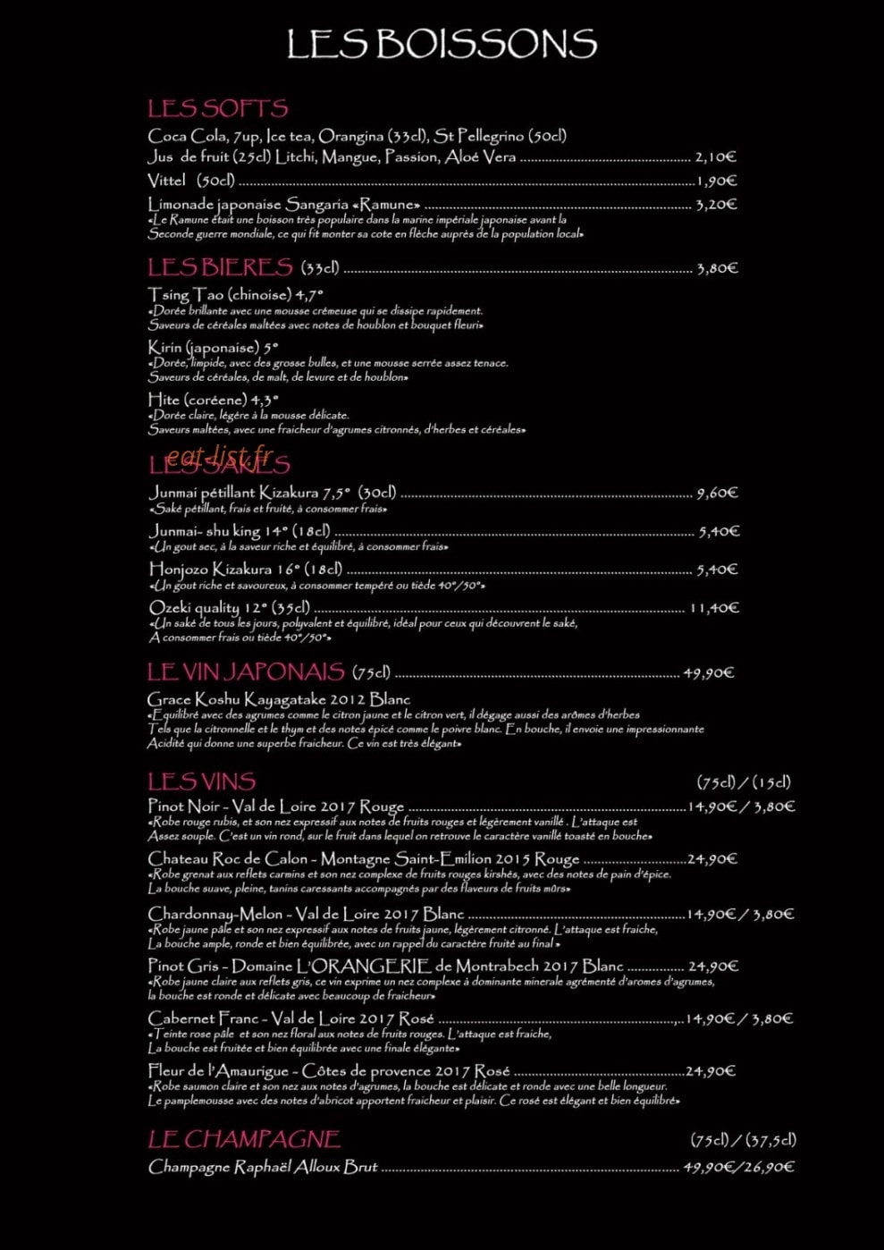 J'Adooore les Sushis — carte page 5