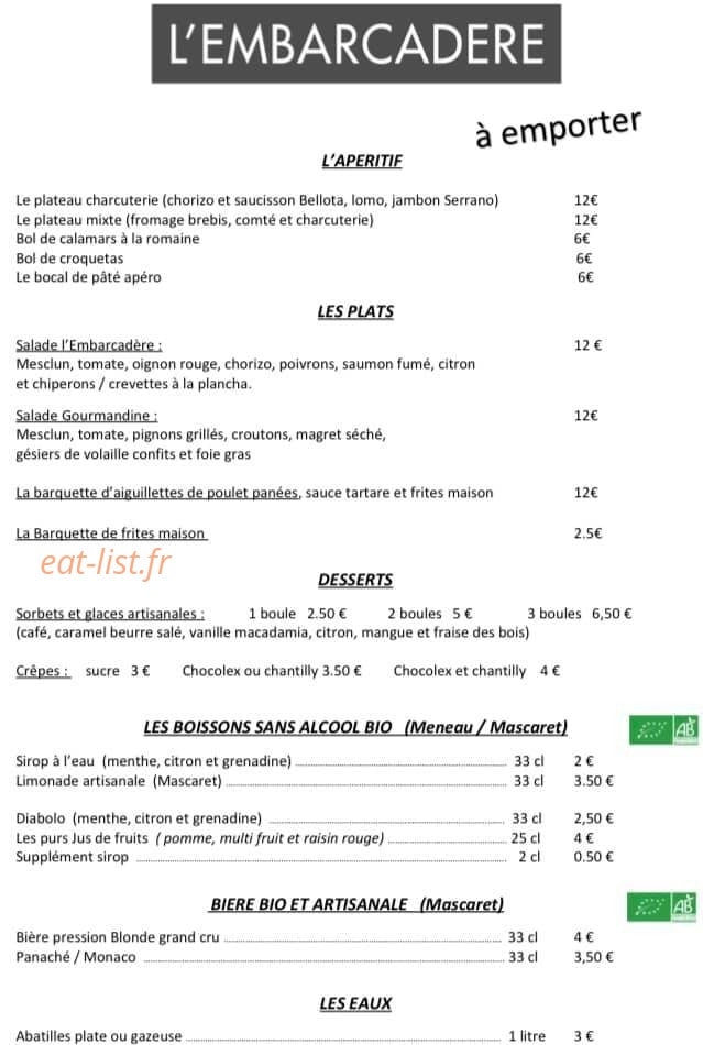 L'embarcadère — carte page 1
