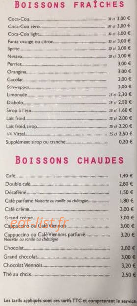 La Brasserie des Arcades — carte page 3