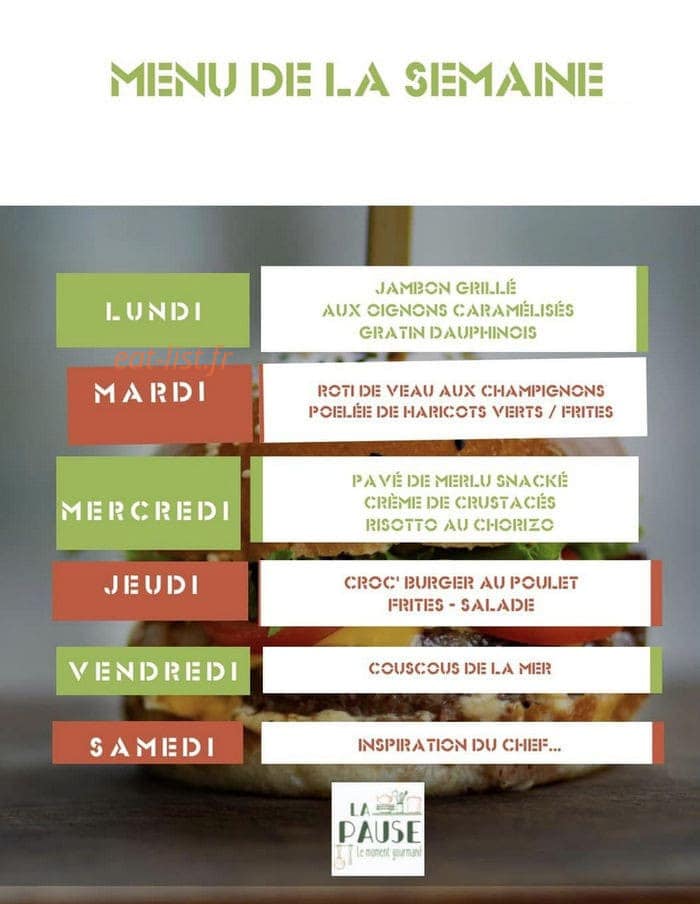 La Pause — carte page 1